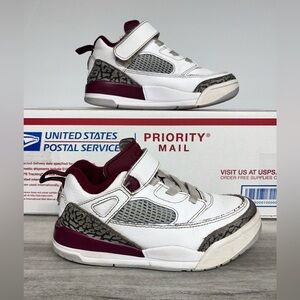 Jordan Spizike Low White Wolf Gray Sneakers Shoes Kids 12C Basketball Hoops